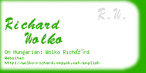 richard wolko business card